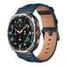 Samsung Galaxy Watch Ultra 2 Solides Lederarmband (Dunkelblau)