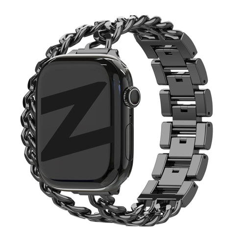 Bandz Apple Watch Steel Strap 'Double Tour' (Black)