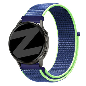 Bandz Garmin Venu 4 - 45mm Nylon Loop Strap (Blue/Lime)