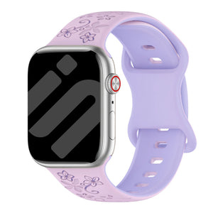 Apple Watch Flower Silicone Strap (Lilac/Purple)