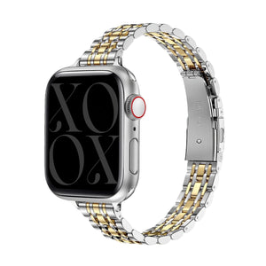 xoxo Wildhearts Apple Watch Stahlarmband 'Slim' (Silber/Gold)