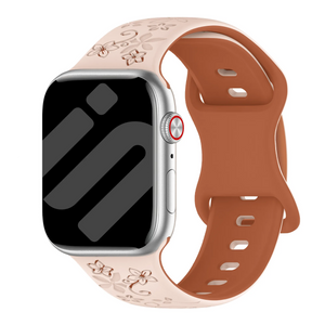 Apple Watch Flower Silikonarmband (Milk Tea/Braun)
