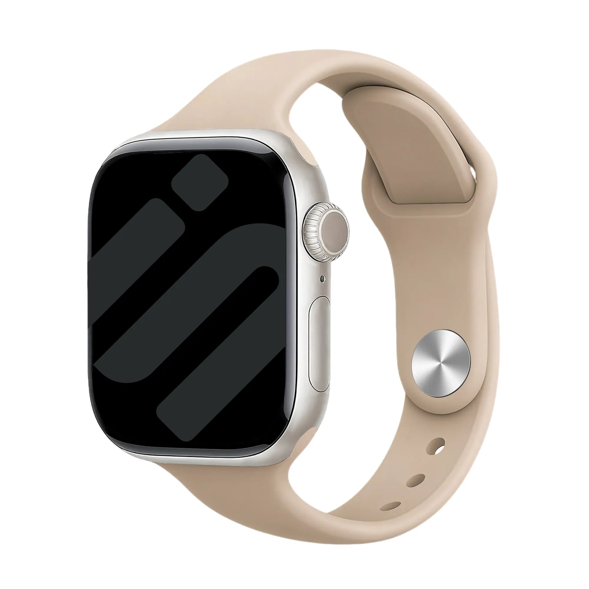Apple Watch Slimfit Silikonarmband (Beige)