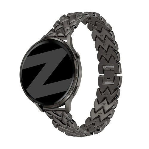 Bandz Garmin Venu 3s Metallarmband 'V-Type' (Schwarz)