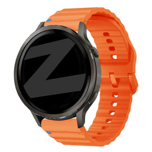 Bandz Garmin Vivoactive 4 Silicone Strap 'Wave' (Orange)
