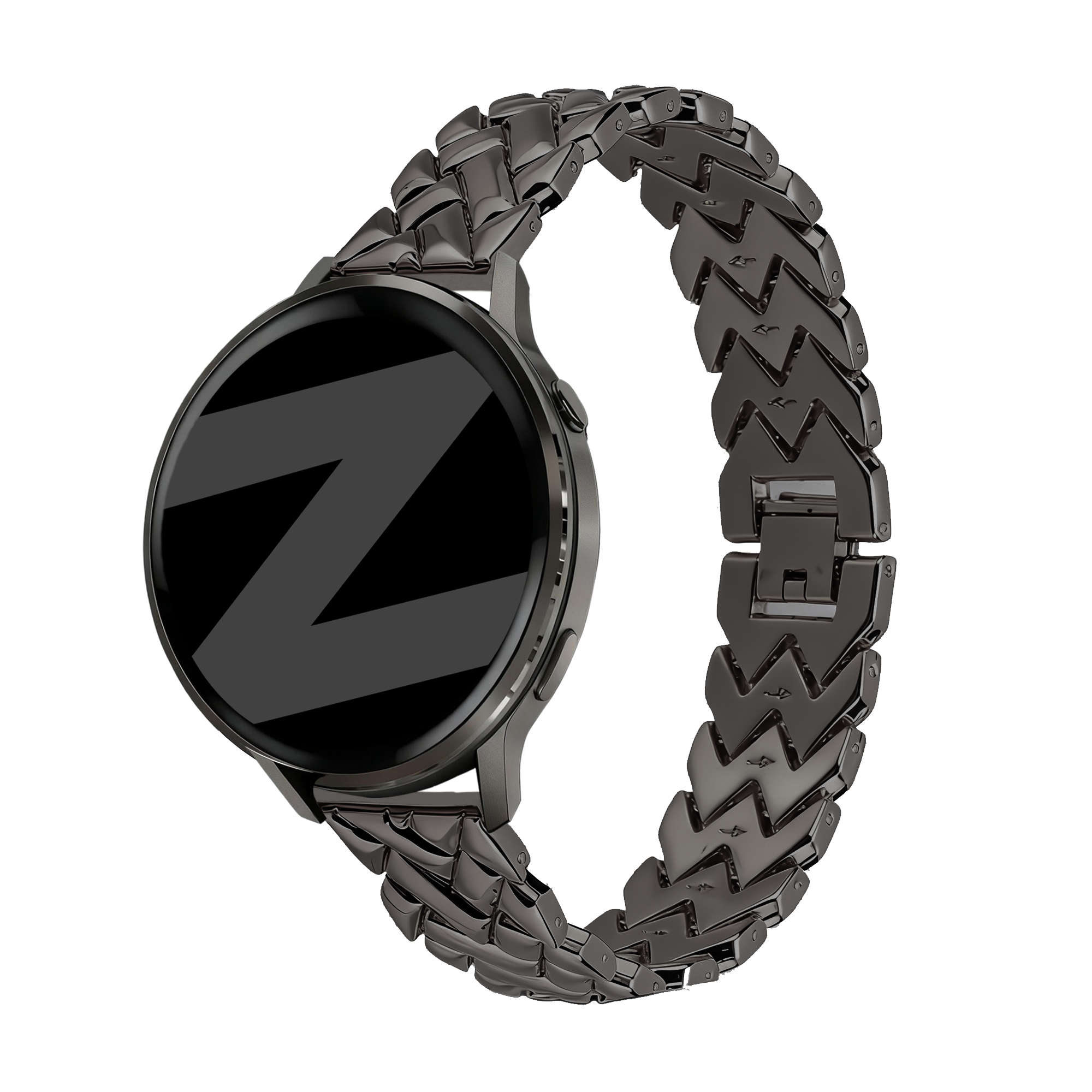 Bandz Withings Steel HR - 36mm Metallarmband 'V-Type' (Schwarz)
