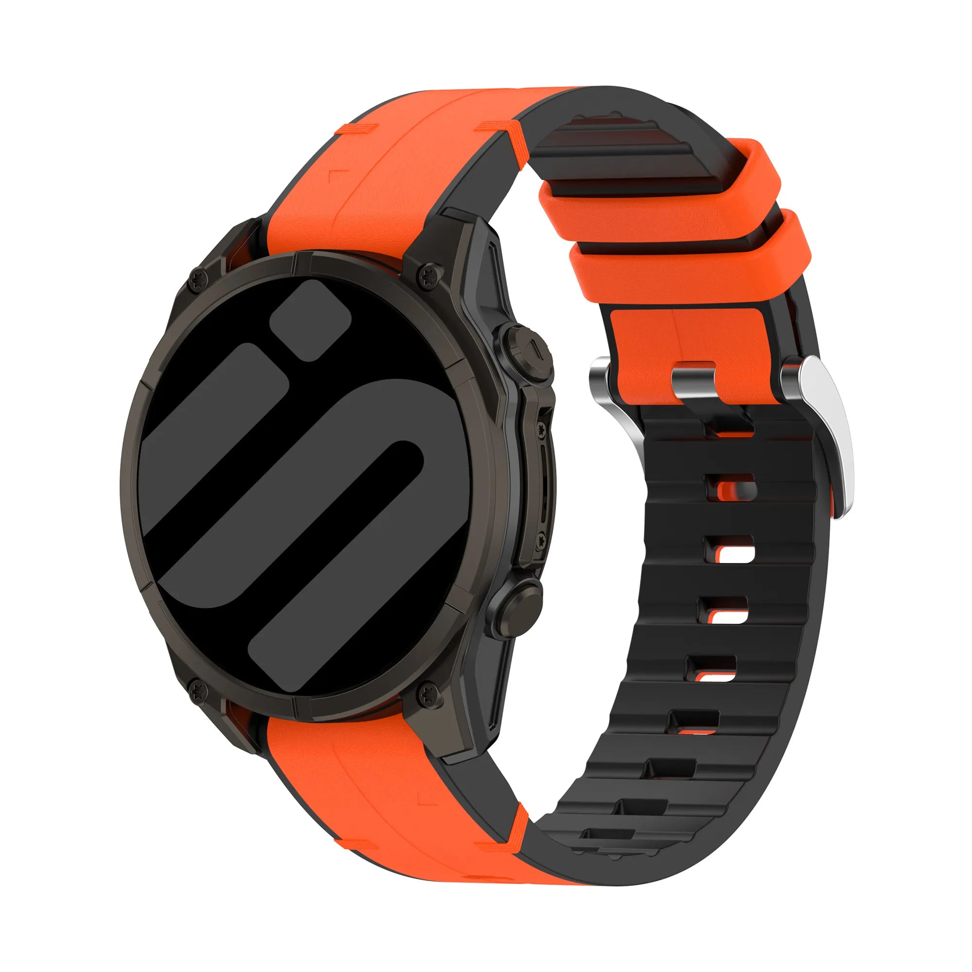 Garmin Quatix 5 / 6 / 7 Leather Hybrid Strap (Orange)