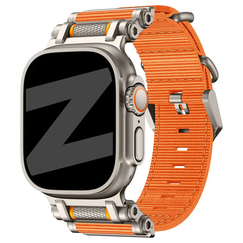 Bandz Apple Watch Nylon Armband 'Explorer' (Orange/Titan)