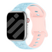 Apple Watch Flower Silikonarmband (Blau/Rosa)