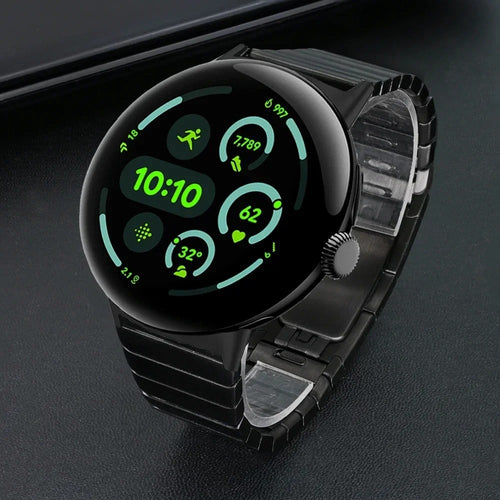Google Pixel Watch 4 - 45mm Premium Metall Gliederarmband (Schwarz)