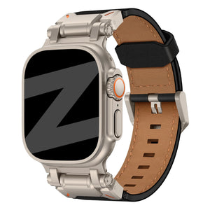 Bandz Apple Watch Leather Strap 'Explorer' (Black)