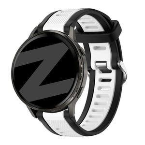 Bandz Garmin Venu 3 Dual Buckled Sport Strap (Black/White)