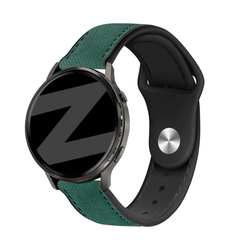 Bandz Garmin Venu 4 - 45mm Lederarmband 'Hybrid' (Grün)