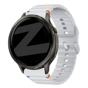 Bandz Garmin Vivoactive 5 Silikonarmband 'Wave' (Hellgrau)