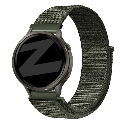 Bandz Garmin Forerunner 265s Nylon Loop Strap (Dark Green)