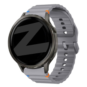 Bandz Garmin Venu 2 Plus Silikonarmband 'Wave' (Dunkelgrau)