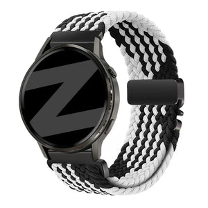 Bandz Garmin Vivoactive 3 Braided Strap 'Parachute' (Black/White)