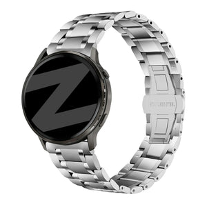 Bandz Garmin Vivomove Trend Steel Link Strap 'Deluxe' (Silver)