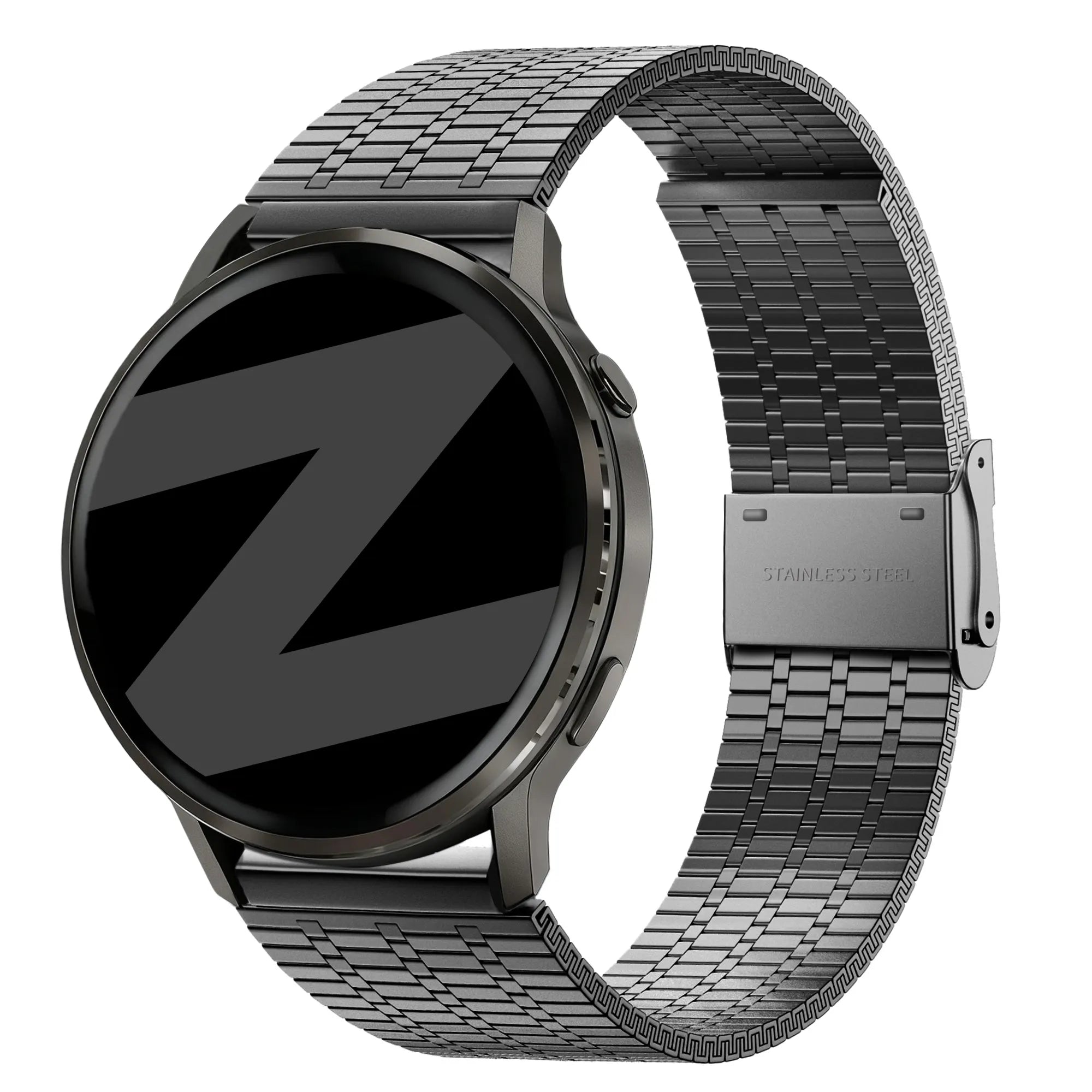 Bandz Garmin Forerunner 70 Verstellbares Stahlarmband (Schwarz)