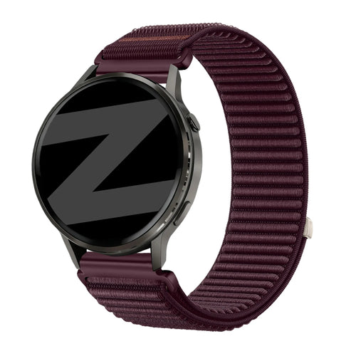 Bandz Garmin Vivomove Style Nylonarmband 'Wave' (Dunkel Lila)