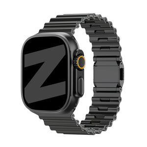 Bandz Apple Watch Ultra Premium Stahlarmband 'Ocean' (Schwarz)