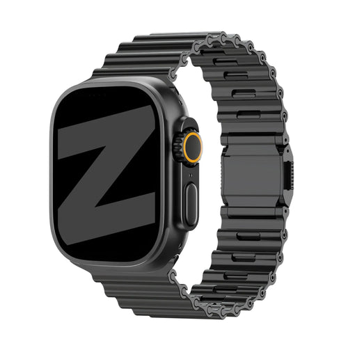 Bandz Apple Watch Premium Steel Strap 'Ocean' (Black)