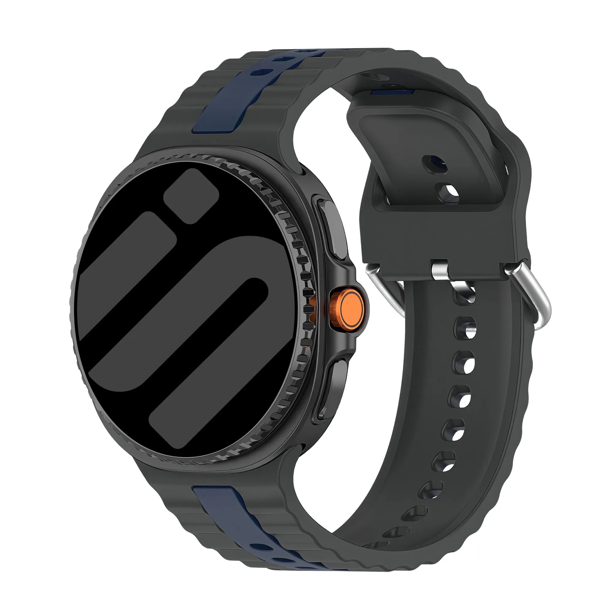 Samsung Galaxy Watch 8 Classic Duo Sportarmband (Dark Grey/Blau)