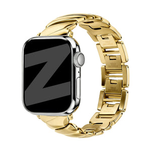 Bandz Apple Watch Premium Metal Strap 'Twisted' (Gold)