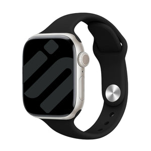 Apple Watch Slimfit Silikonarmband (Schwarz)