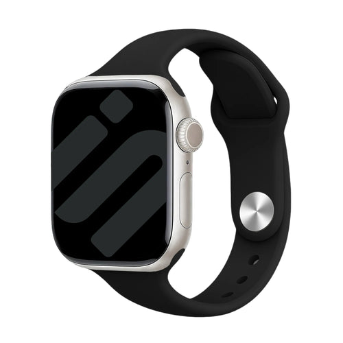 Apple Watch Slimfit Silikonarmband (Schwarz)