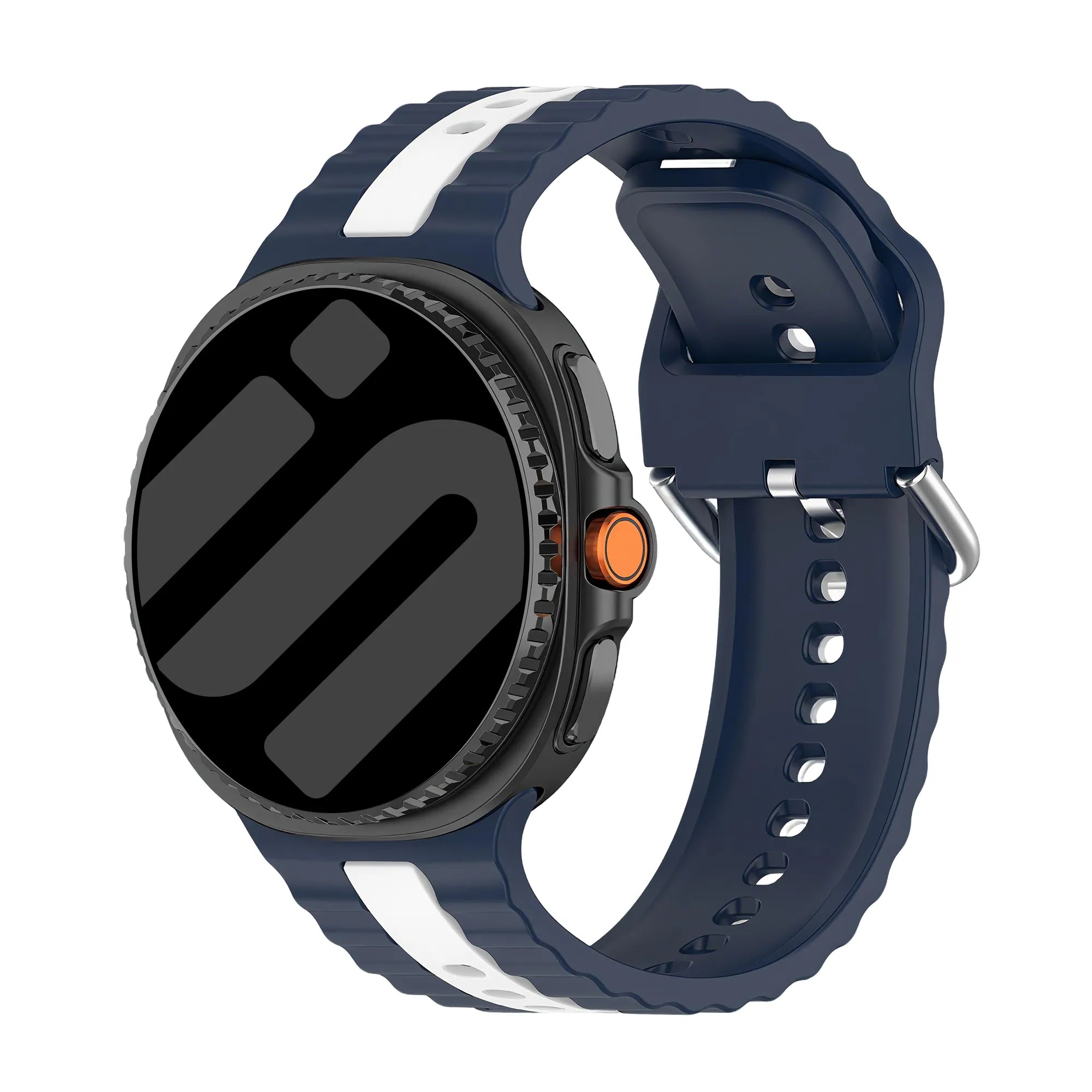 Samsung Galaxy Watch 8 - 40mm Duo Sportarmband (Blau/Weiß)