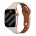Apple Watch Leather Strap with Snap Closure (Beige)