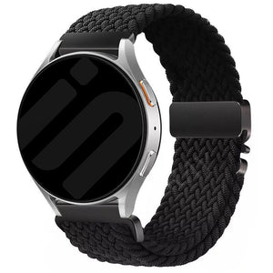 Samsung Galaxy Watch 6 Classic 43mm geflochtenes Band mit P-Schnalle (Schwarz)