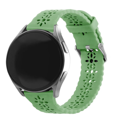 Coros Pace 2 Patterned Silicone Strap (Green)