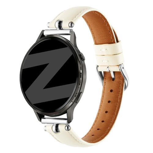 Bandz Gard Pro Health Smartwatch 3 - 41mm Leather Strap 'Bullet' (White)