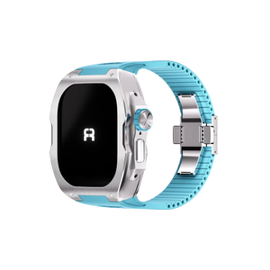 Reqior Apple Watch Ultra Hülle mit integriertem Gummi-Armband (Blau)