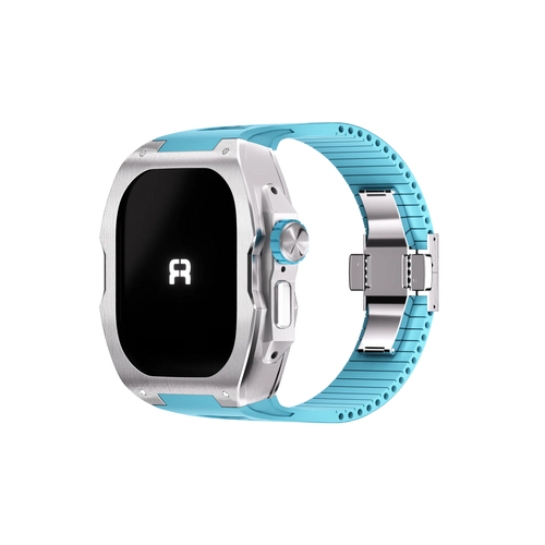 Reqior Apple Watch Ultra Hülle mit integriertem Gummi-Armband (Blau)