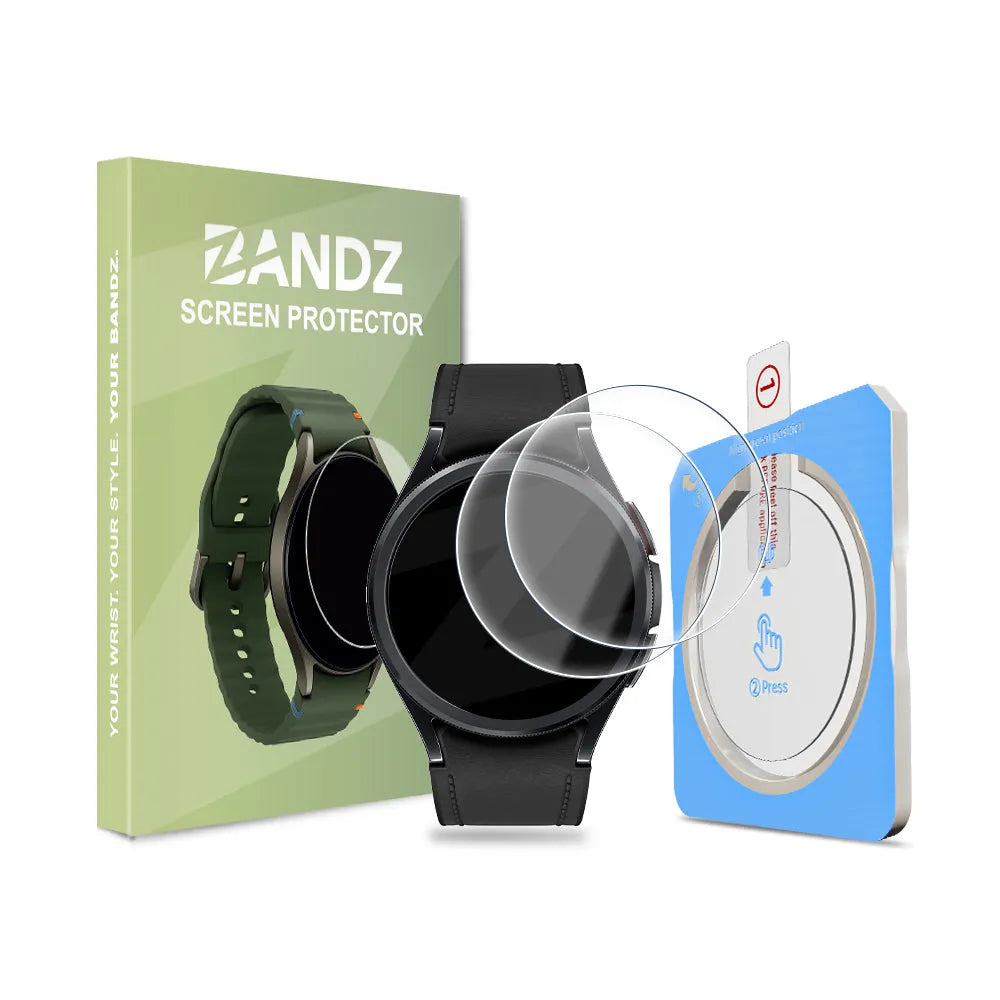 Bandz Samsung Galaxy Watch 6 Classic - 43mm Glass Screenprotector with One-Click Tool