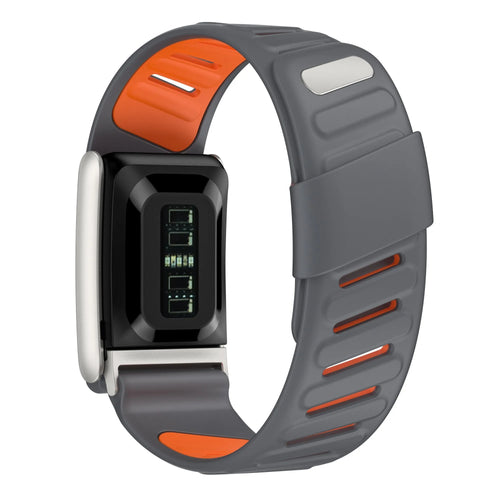 Kompatibel mit Whoop 5.0 Sportarmband (Dunkelgrau/Orange)