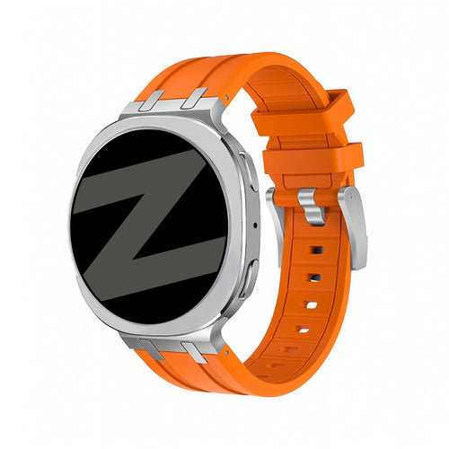 Bandz Samsung Galaxy Watch 8 - 44mm Silikonarmband 'Luxe Liquid' (Orange)