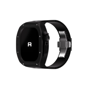 Reqior Apple Watch 45mm Polymer Hülle mit integriertem Gummi-Armband (Ruß)