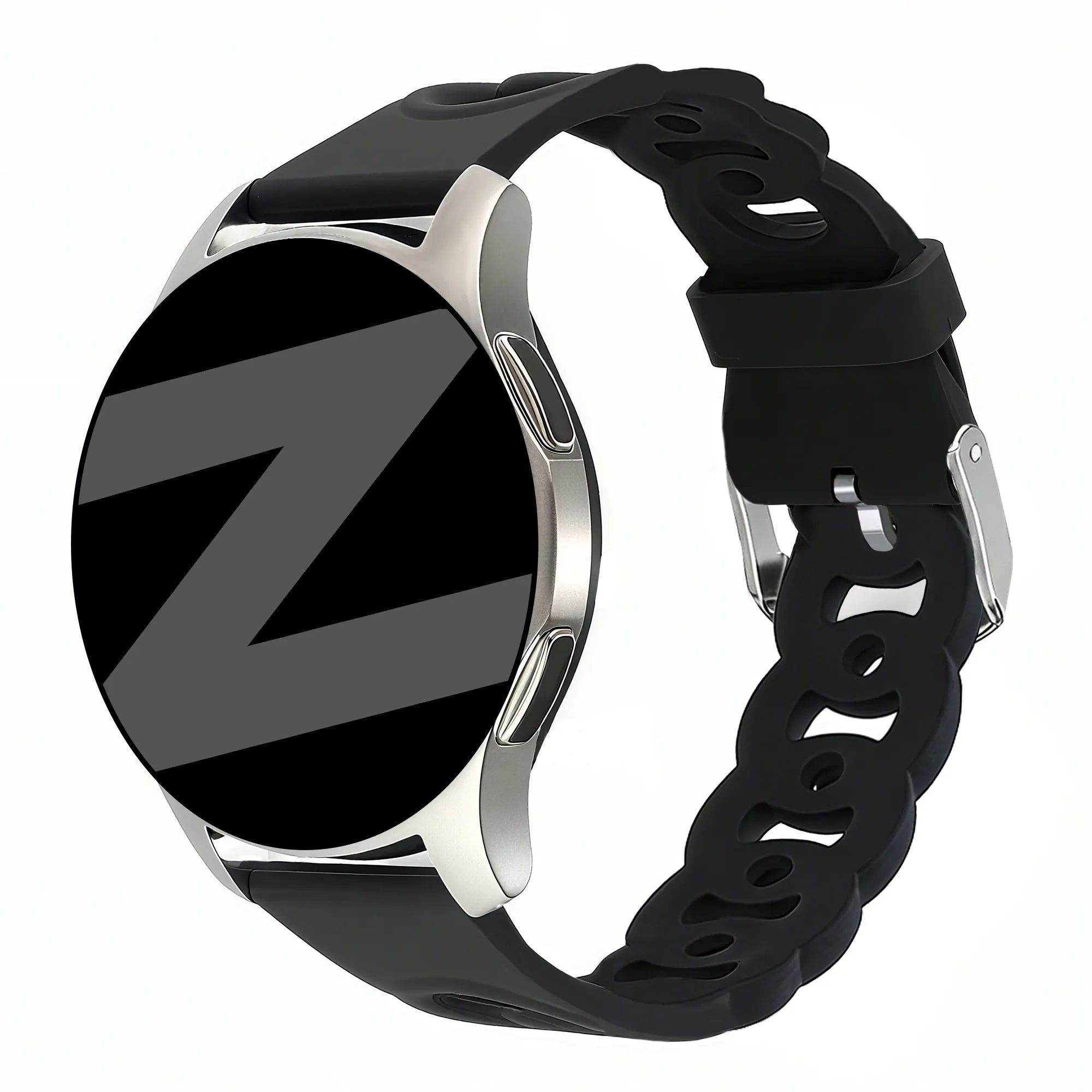 Bandz Actyve Smartwatch 20mm Silikonarmband 'Chains' (Schwarz)
