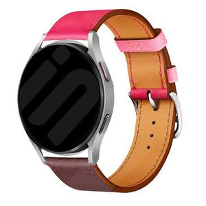 Huawei Watch GT 7 - 46mm Lederarmband 'Duo' (Knalliges Rosa/Rotbraun)