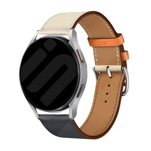 Suunto 9 Peak Leather Duo Strap (White/Dark Blue)
