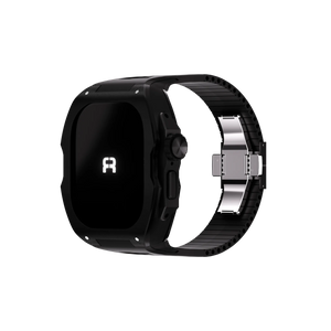 Reqior Apple Watch Ultra Hülle mit integriertem Gummi-Armband (Schwarz)
