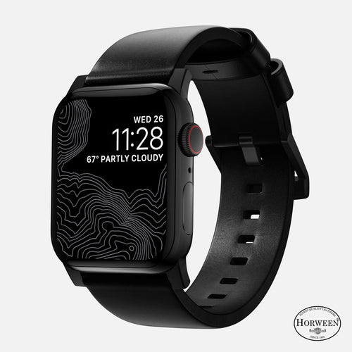 Nomad Modern Apple Watch Lederarmband (Schwarz)