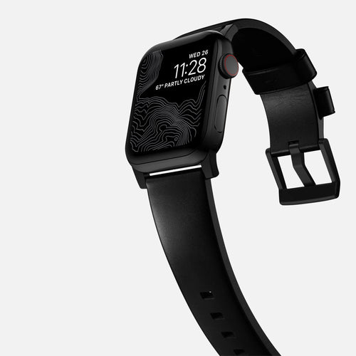 Nomad Modern Apple Watch Lederarmband (Schwarz)