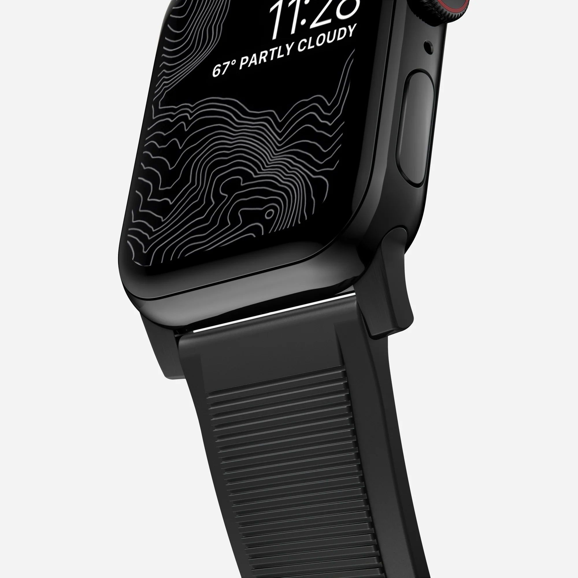 Nomad Rugged Apple Watch Silikonarmband (Schwarz)