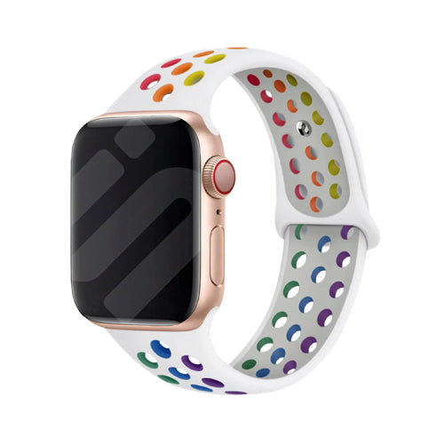 Apple Watch Sportarmband (Bunt Weiß)