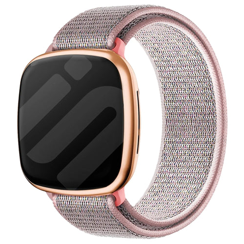 Fitbit Versa 3 Nylonarmband (Rosa Sand)
